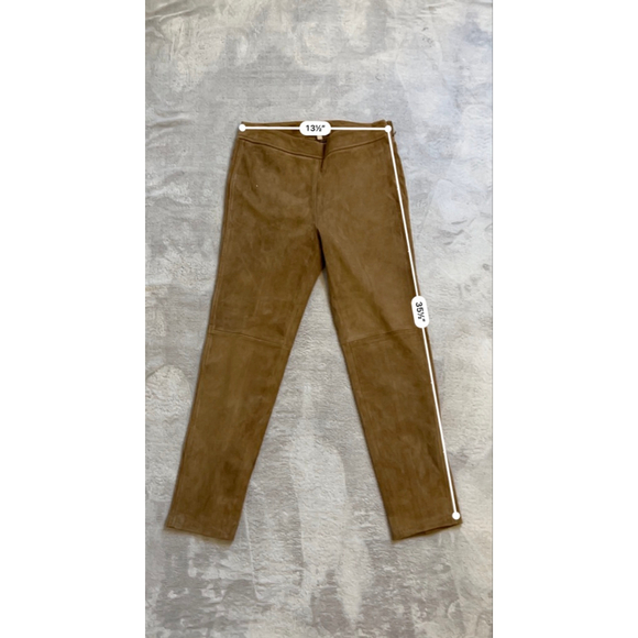 Women's Genuine Brown Suede Pants Size 4 - Picture 4 of 9